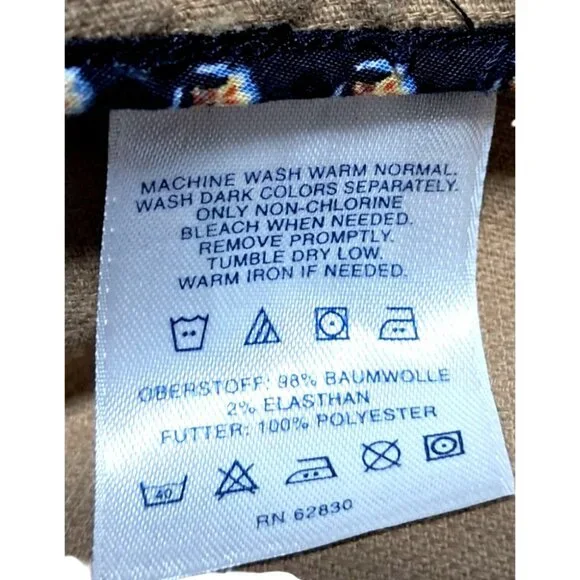 Y2K Lands End Corduroy Blazer Womens Size 12 Tan Jacket - Picture 13 of 13